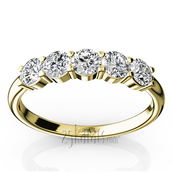 Classic 5 stone Closed Basket Anniversary Band (3/4ct. t.w.) - view 4