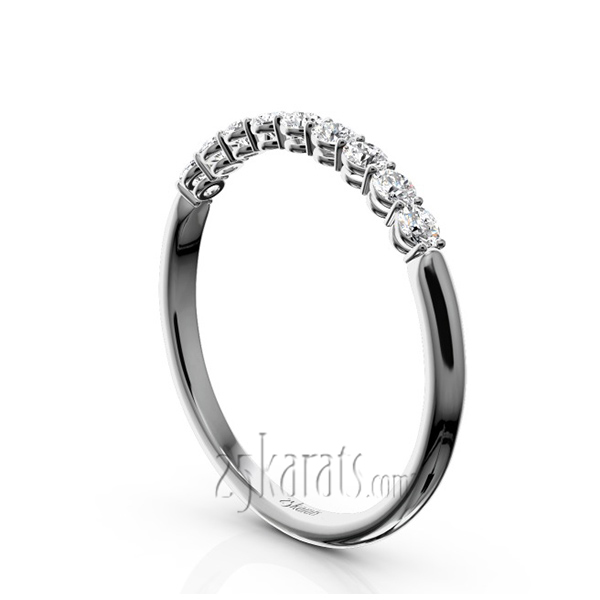 Round Brilliant Basket Setting 9 Stone Women Anniversary Ring (1/4 ct. tw.) - view 2