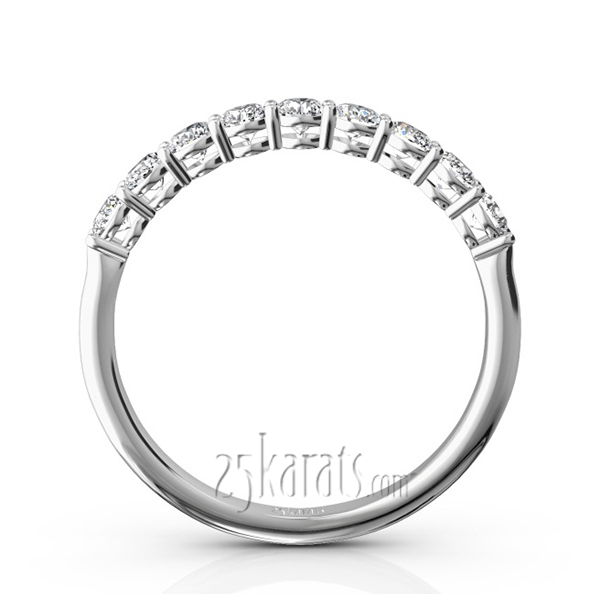 Round Brilliant Basket Setting 9 Stone Women Anniversary Ring (1/2 ct. tw.) - view 3