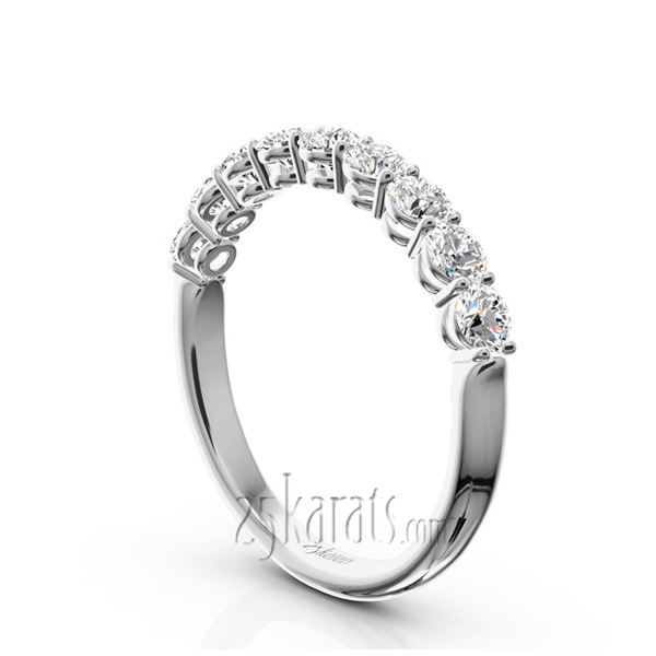 Round Brilliant Basket Setting 9 Stone Women Anniversary Ring (3/4 ct. tw.) - view 2