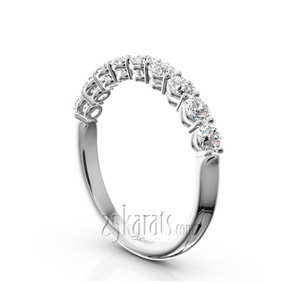 Round Brilliant Basket Setting 9 Stone Women Anniversary Ring (3/4 ct. tw.) - view 2 of 6