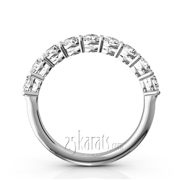 Round Brilliant Basket Setting 9 Stone Women Anniversary Ring (1 ct. tw.) - view 3