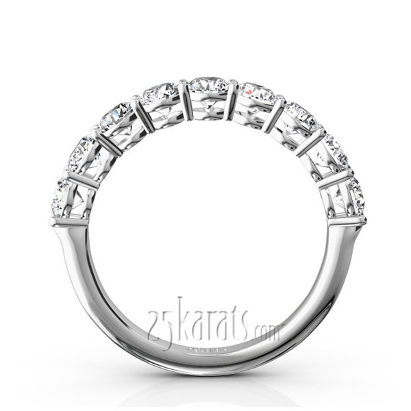 Round Brilliant Basket Setting 9 Stone Women Anniversary Ring (1 1/4 ct. tw.) - view 3