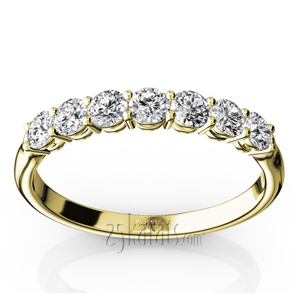 Classic 7 Round Brilliant Diamond Woman Anniversary Band (1/2 ct. tw.) - view 4