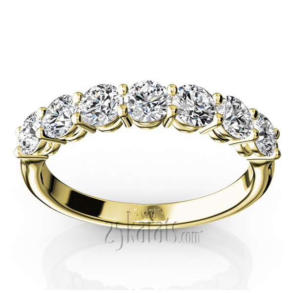 Classic 7 Round Brilliant Diamond Woman Anniversary Band (1 ct. tw.) - view 4