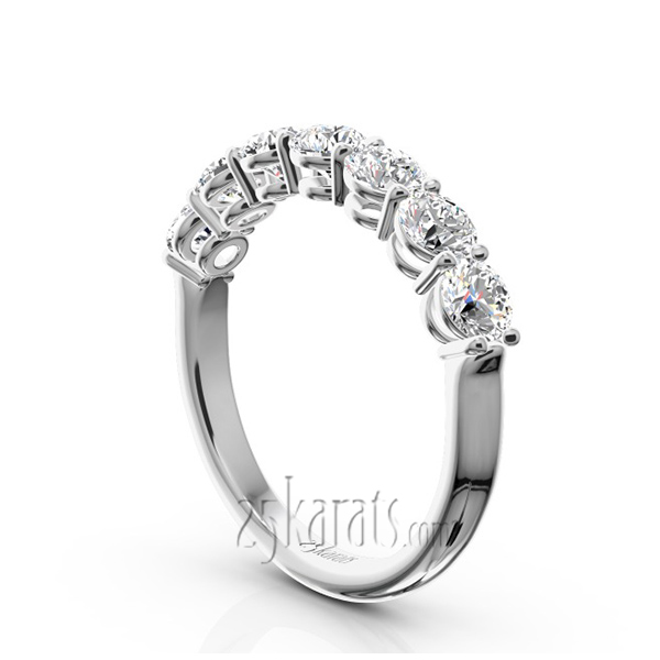 Classic 7 Round Brilliant Diamond Woman Anniversary Band (1 1/4 ct. tw.) - view 2