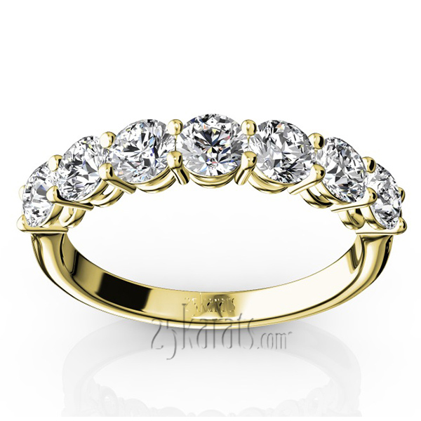 Classic 7 Round Brilliant Diamond Woman Anniversary Band (1 1/4 ct. tw.) - view 4