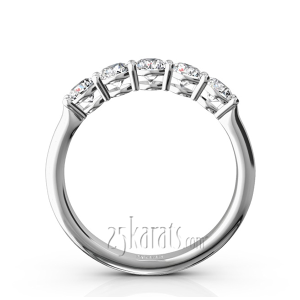 Shared Prong Classic Five Stone Anniversary Ring (3/4 ct. tw) - view 3