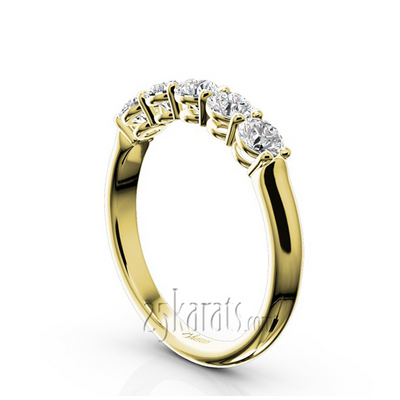 Shared Prong Classic Five Stone Anniversary Ring (3/4 ct. tw) - view 5 of 6