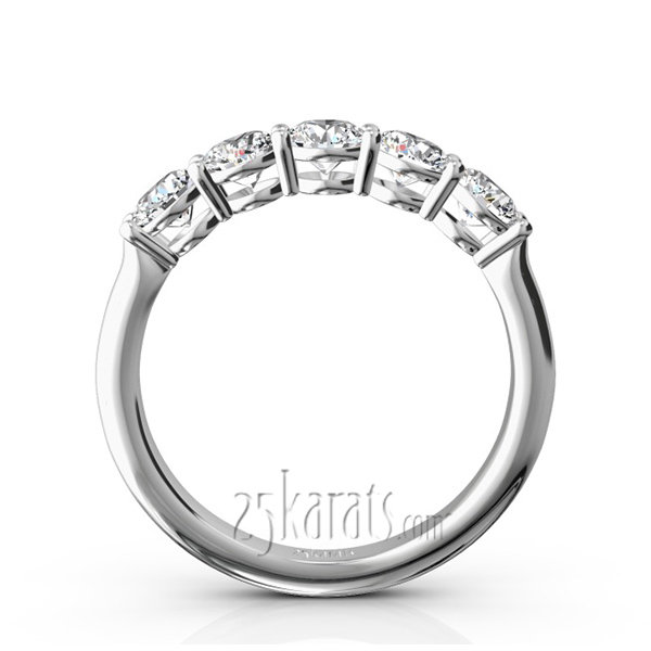 Shared Prong Classic Five Stone Anniversary Ring (1 ct. tw.) - view 3