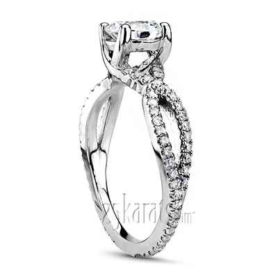 Infinity Shank Micro Pave Set Diamond Engagement Ring (1/2 ct. t.w.) - view 2 of 4