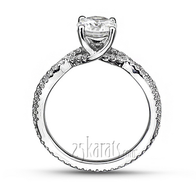 Infinity Shank Micro Pave Set Diamond Engagement Ring (1/2 ct. t.w.) - view 4 of 4