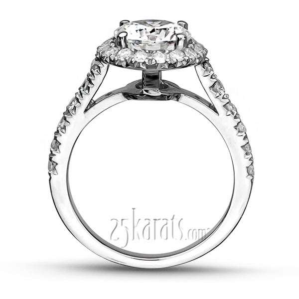 Brilliant Diamond Halo Engagement Ring (1/2 ct. t.w) - view 4