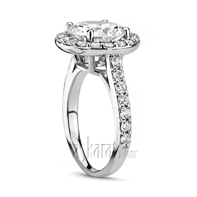 Halo Style Pave Set Diamond Engagement Ring (3/4 ct. t.w.) - view 2 of 6