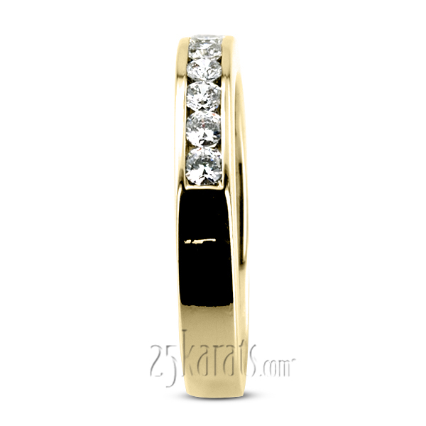 0.35 ct. Round Cut Channel Set Man Diamond Ring - view 6