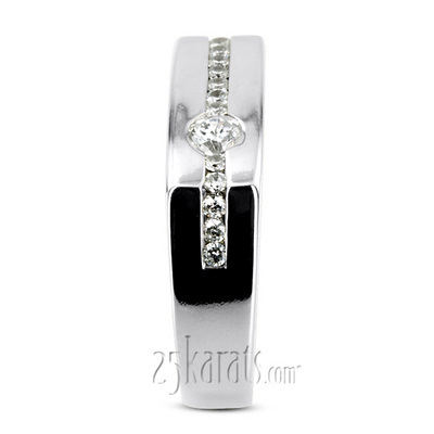 0.55 ct. Round Cut Channel Set Mens Diamond Ring - view 6 of 6