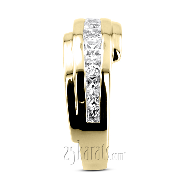 1.56 ct. Princess Cut Diamond Man Ring - view 3