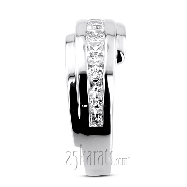 1.56 ct. Princess Cut Diamond Man Ring - view 6