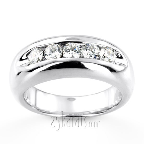 Five Stone Man Diamond Ring - view 5