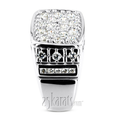 2.68 ct. Channel and Prong Set Fancy Men Diamond Ring - view 3 of 6