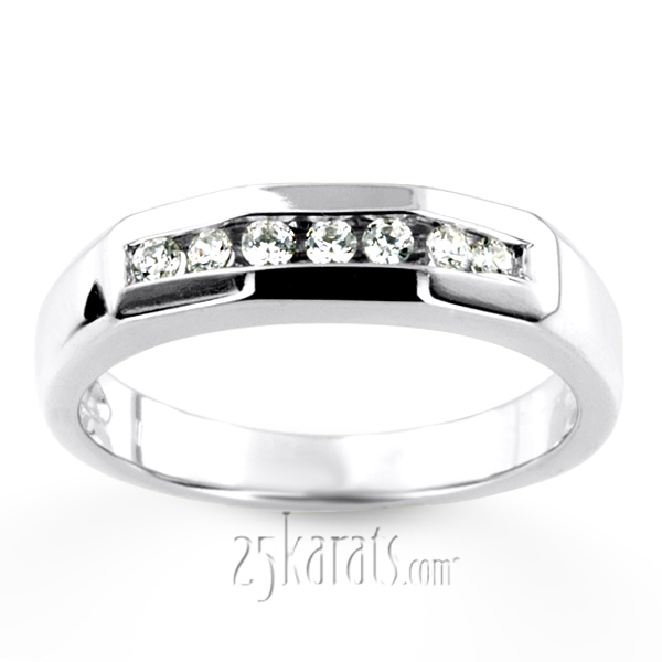 0.35 ct. Round Cut Diamond Man Ring - view 4