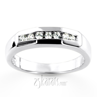 0.35 ct. Round Cut Diamond Man Ring - view 4 of 6