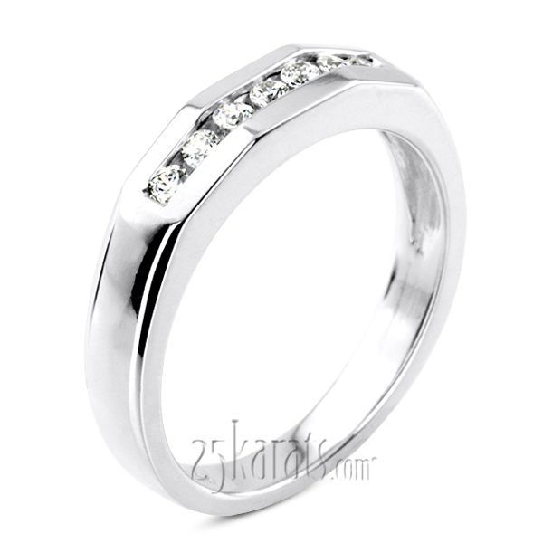 0.35 ct. Round Cut Diamond Man Ring - view 5