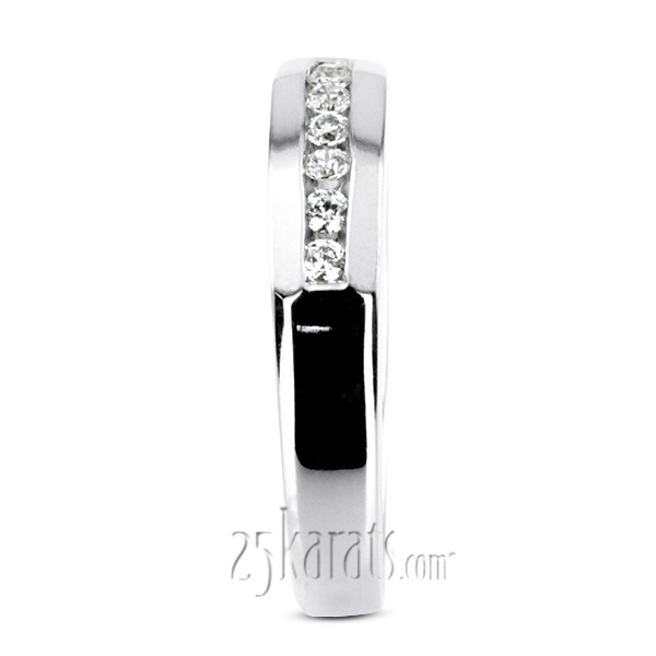 0.35 ct. Round Cut Diamond Man Ring - view 6