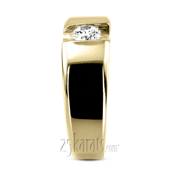 0.50 ct. Solitaire Tension Set Diamond Man Ring - view 6