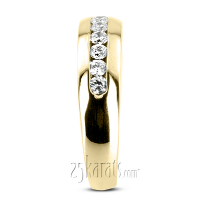 0.50 ct. Channel Set Five Stone Men Diamond Ring - view 3 of 6