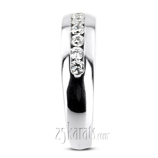 0.50 ct. Channel Set Five Stone Men Diamond Ring - view 6