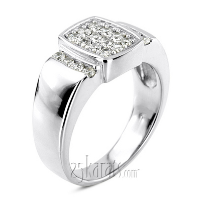 0.80 ct. Channel and Prong Set Diamond Man Ring - view 4 of 6