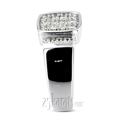 0.80 ct. Channel and Prong Set Diamond Man Ring - view 6 of 6