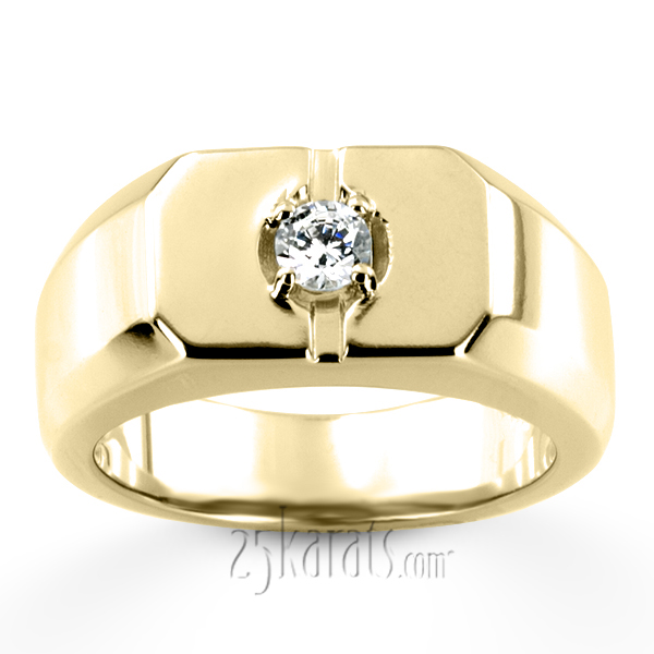 0.25 ct. Solitaire Man Diamond Ring - view 2