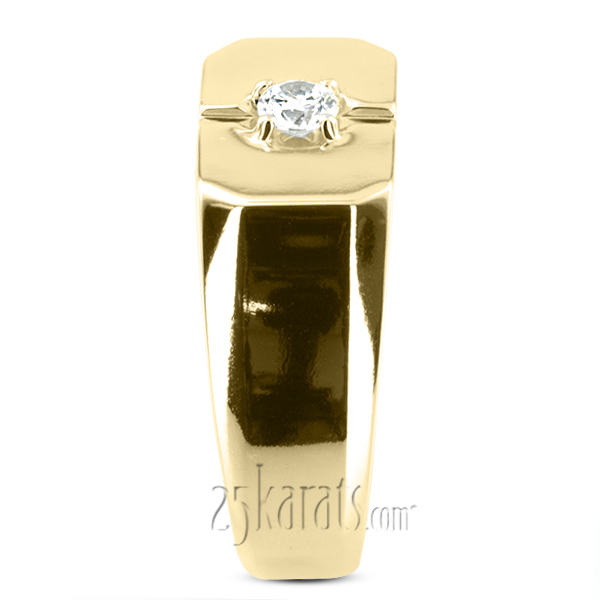 0.25 ct. Solitaire Man Diamond Ring - view 3