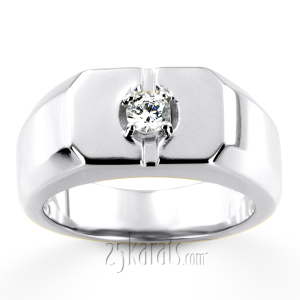 0.25 ct. Solitaire Man Diamond Ring - view 5