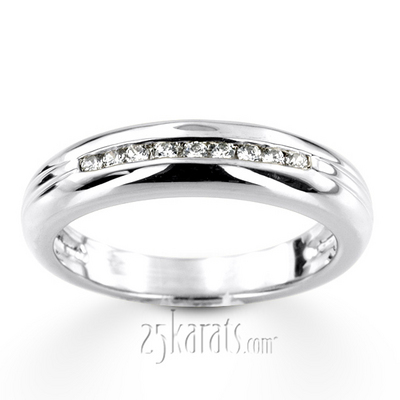 0.23 ct. Round Cut Channel Set Diamond Man Ring - view 2 of 6