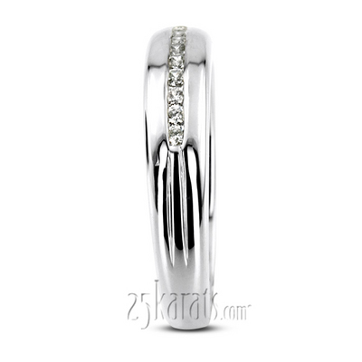 0.23 ct. Round Cut Channel Set Diamond Man Ring - view 3 of 6