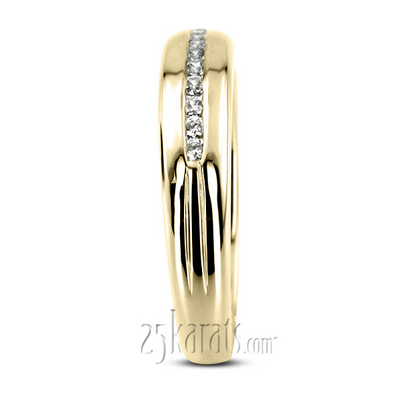 0.23 ct. Round Cut Channel Set Diamond Man Ring - view 6 of 6