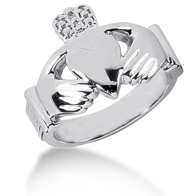 Plain Claddagh Men Ring - view 1 of 5