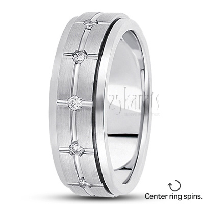 Elegant Diamond Wedding Band - view 2