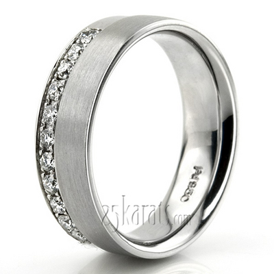 Step-edge Diamond Wedding Ring - view 2