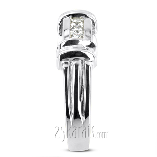 0.60 ct. Princess Cut Channel Set Diamond Man Ring - view 5