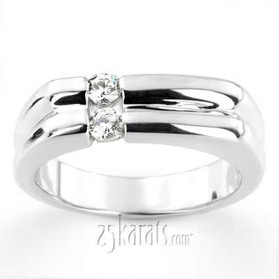 0.30 ct. Round Cut Channel Set Diamond Men Ring - view 4 of 6