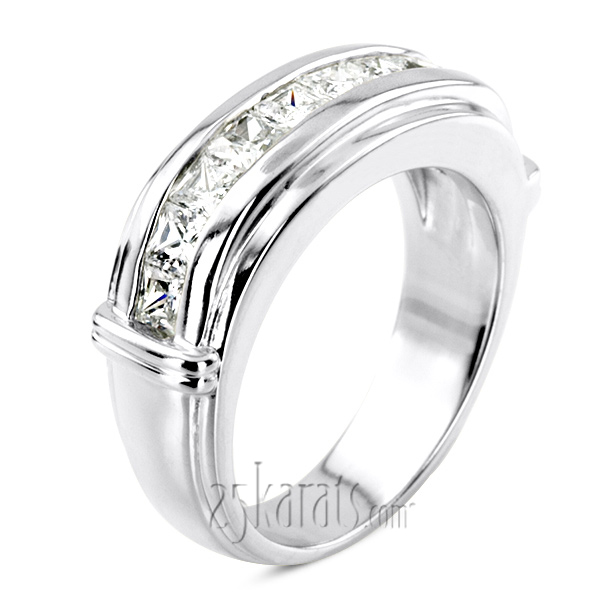 1.70 ct. Princess Cut Diamond Man Ring - view 2