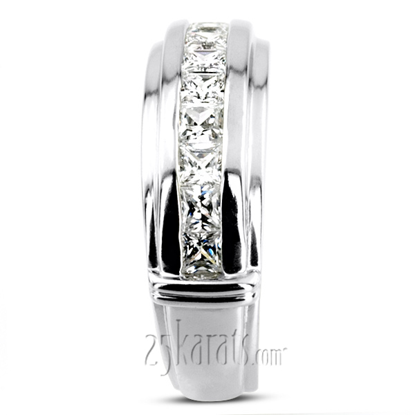 1.70 ct. Princess Cut Diamond Man Ring - view 6