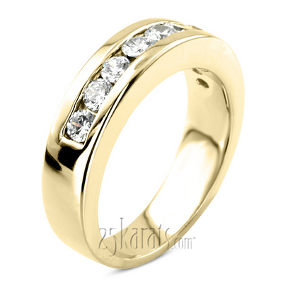 0.90 ct. Round Cut Channel Set Man Diamond Ring