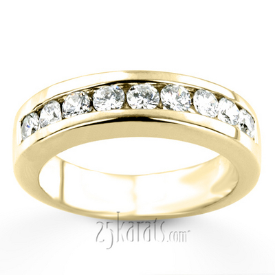 0.90 ct. Round Cut Channel Set Man Diamond Ring - view 3 of 6