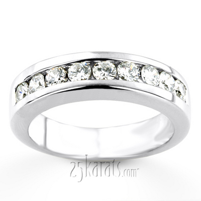 0.90 ct. Round Cut Channel Set Man Diamond Ring - view 4 of 6