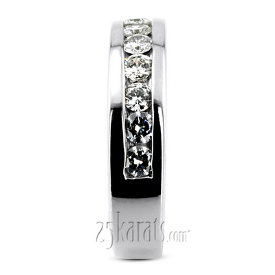 0.90 ct. Round Cut Channel Set Man Diamond Ring - view 6 of 6